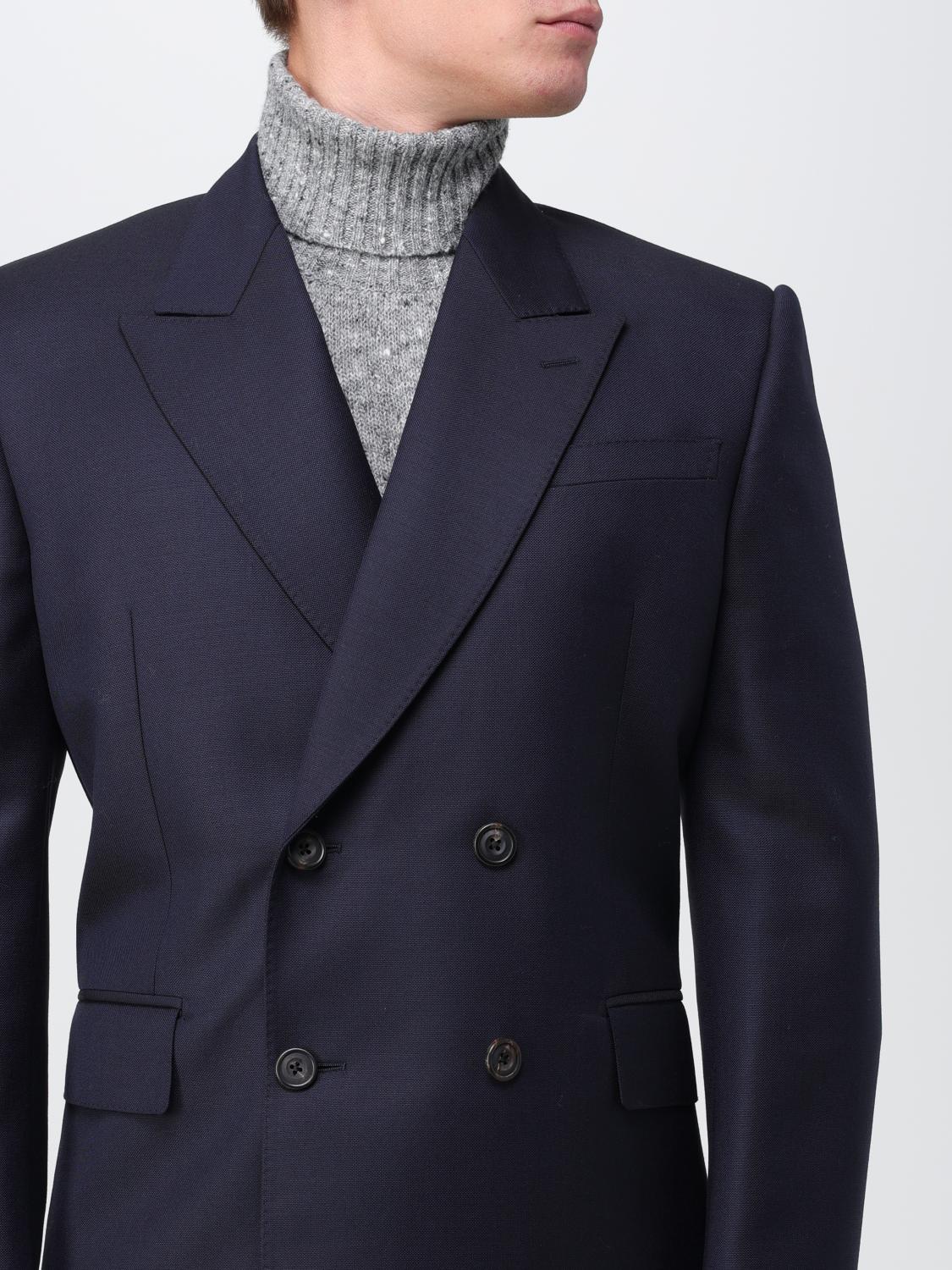 MCQUEEN JACKET: McQueen double-breasted blazer, Navy - Img 5