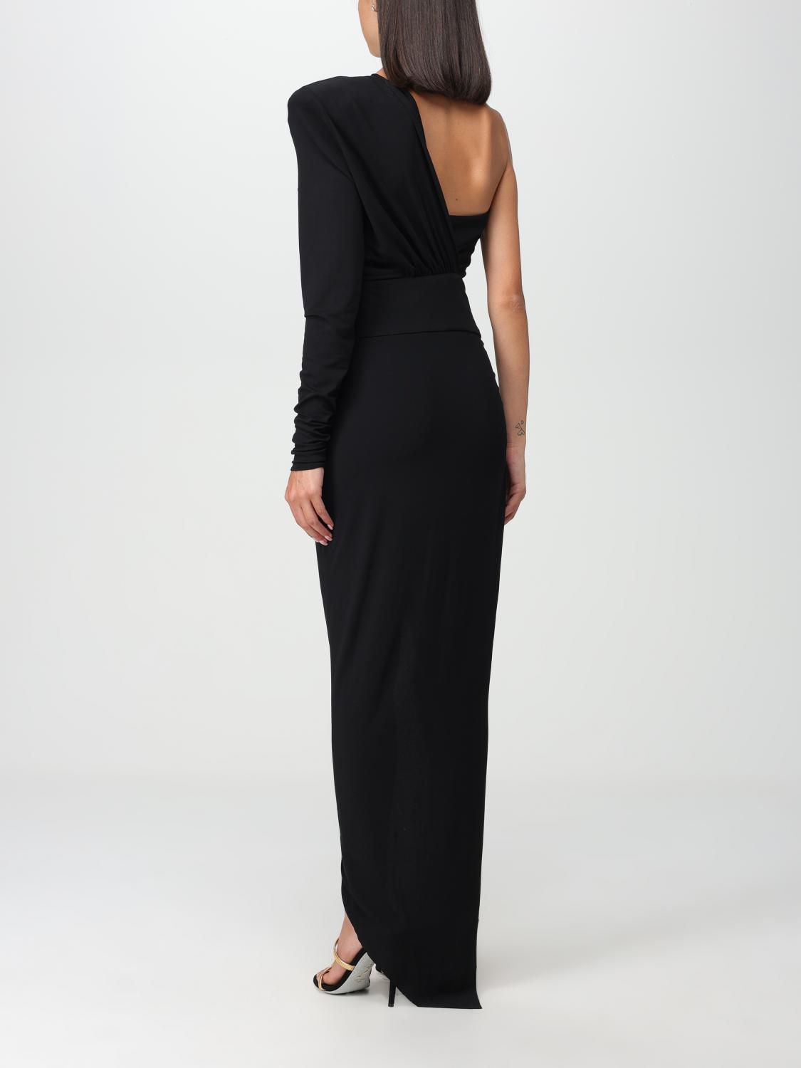 ALEXANDRE VAUTHIER ABITO: Abito midi Alexandre Vauthier a monospalla, Nero - Img 2