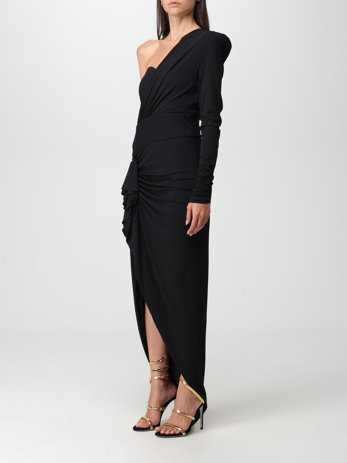 ALEXANDRE VAUTHIER ABITO: Abito midi Alexandre Vauthier a monospalla, Nero - Img 3