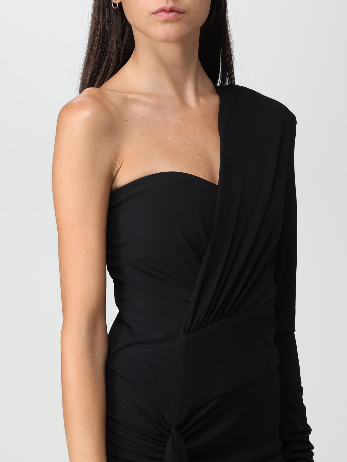 ALEXANDRE VAUTHIER ABITO: Abito midi Alexandre Vauthier a monospalla, Nero - Img 4