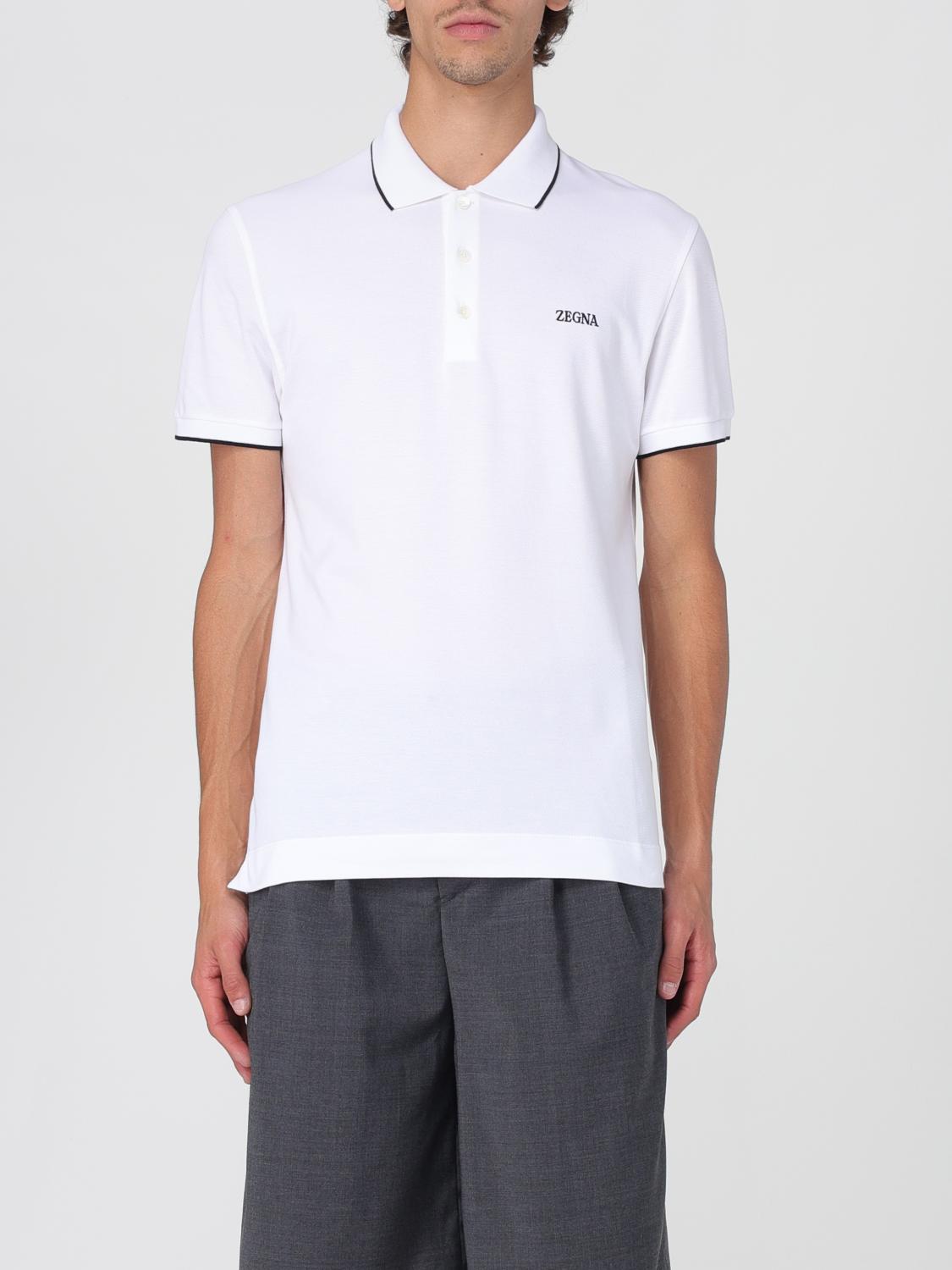 ZEGNA POLO: Polo Zegna in cotone stretch, Bianco - Img 1
