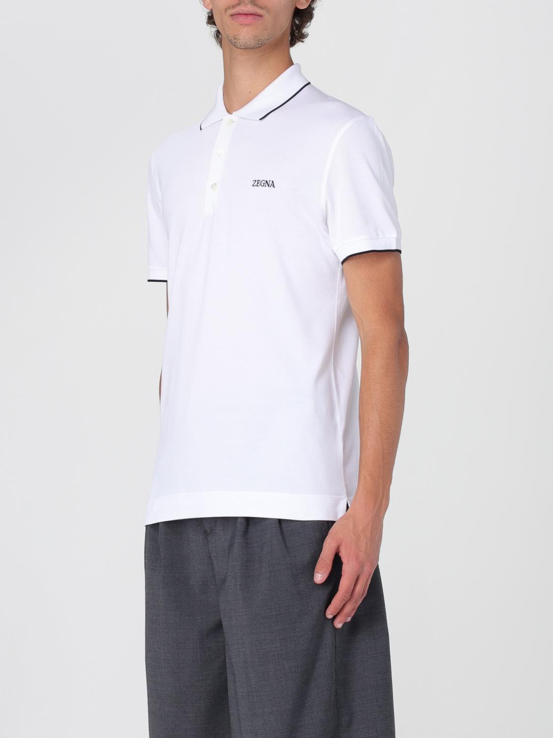 ZEGNA POLO: Polo Zegna in cotone stretch, Bianco - Img 3