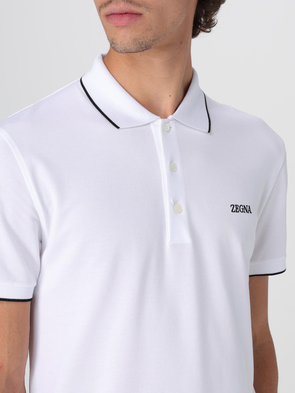 ZEGNA POLO: Polo Zegna in cotone stretch, Bianco - Img 4