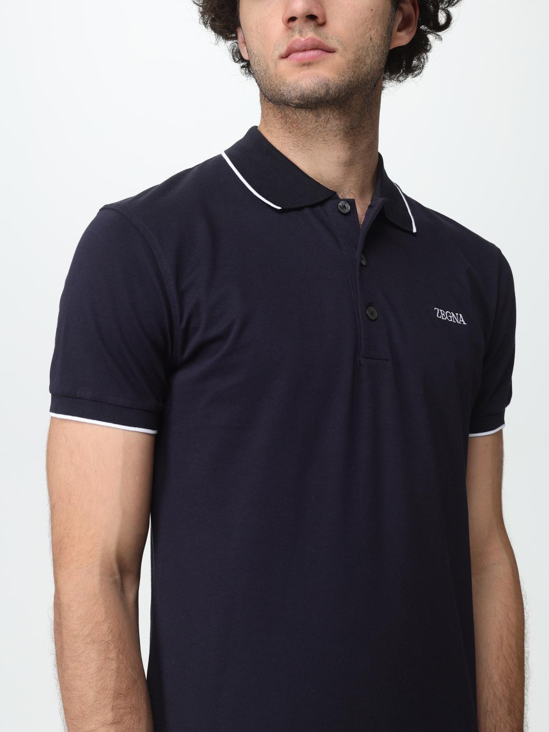 ZEGNA 폴로 셔츠: 폴로 셔츠 남성 Zegna, 블루 - Img 5