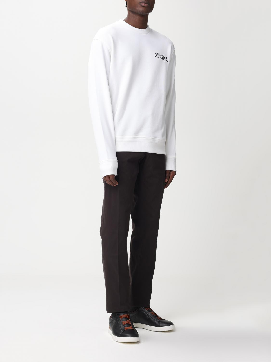 ZEGNA FELPA: Sudadera hombre Zegna, Blanco - Img 2