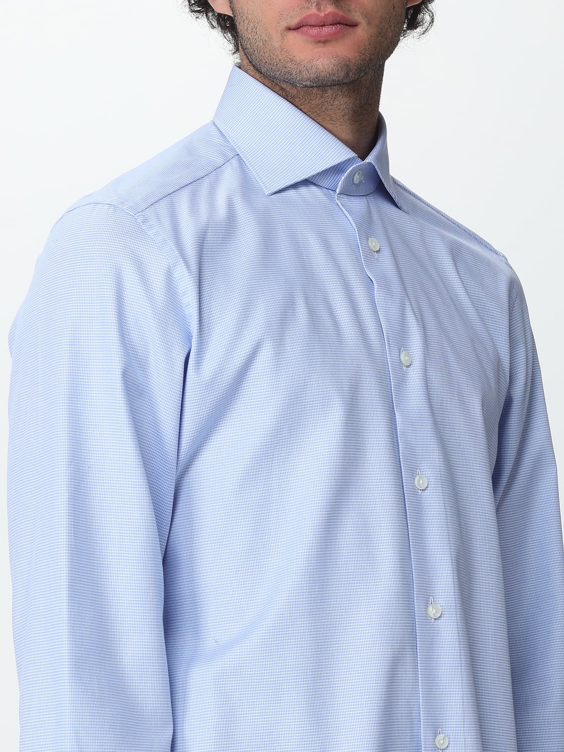 ZEGNA CAMICIA: Camicia Zegna in cotone, Blue - Img 4