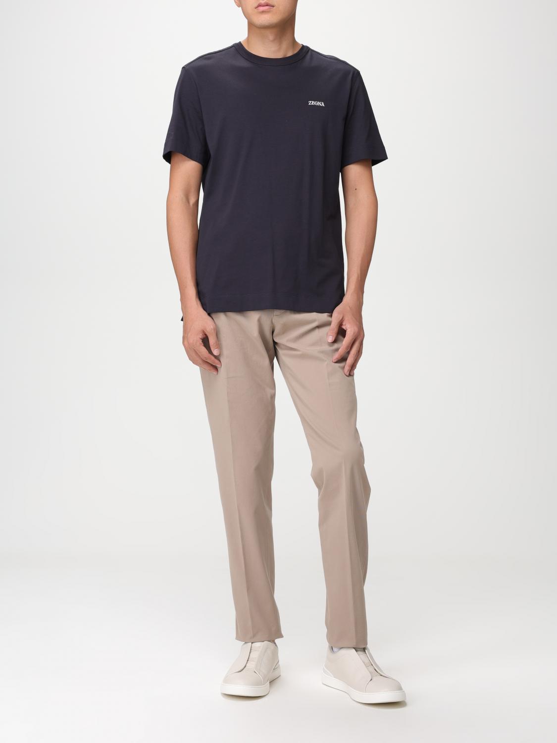 ZEGNA 티셔츠: 티셔츠 남성 Zegna, 블루 - Img 2