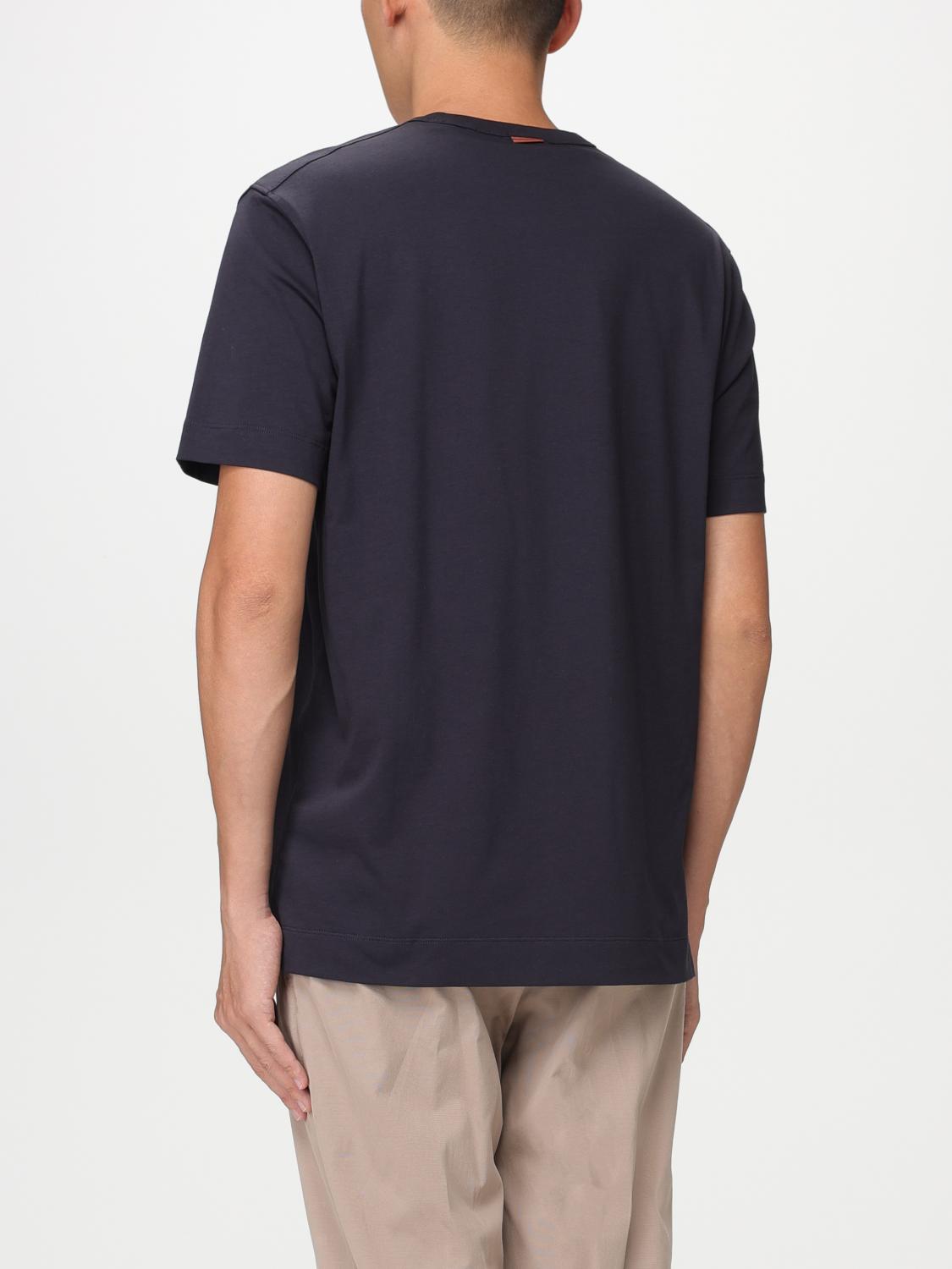 ZEGNA 티셔츠: 티셔츠 남성 Zegna, 블루 - Img 3