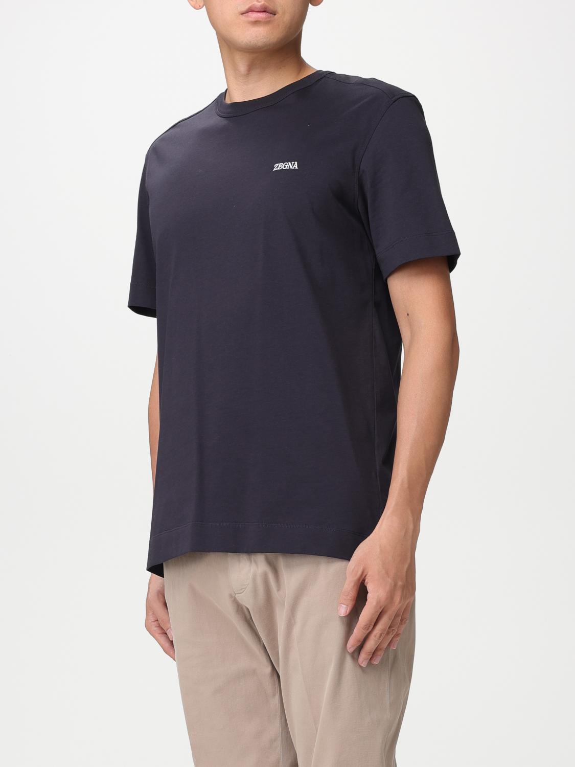 ZEGNA 티셔츠: 티셔츠 남성 Zegna, 블루 - Img 4