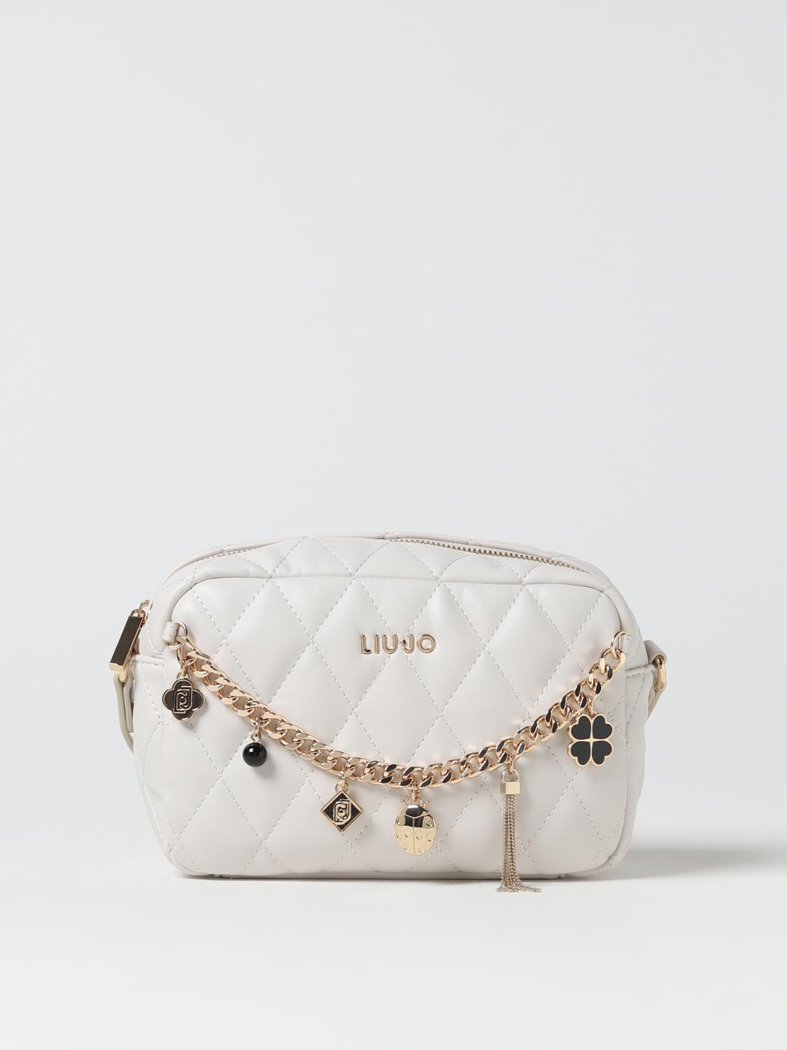 LIU JO BORSA MINI: Borsa Liu Jo in pelle sintetica metalassè, Bianco - Img 1