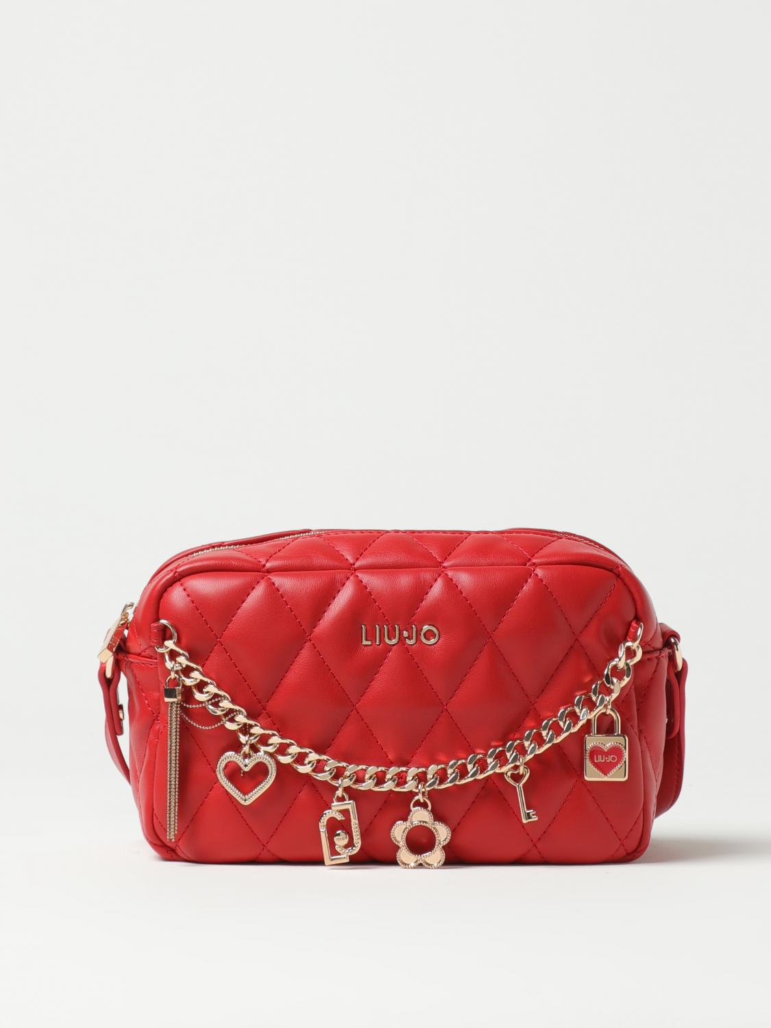 LIU JO BORSA MINI: Borsa Liu Jo in pelle sintetica metalassè, Fragola - Img 1