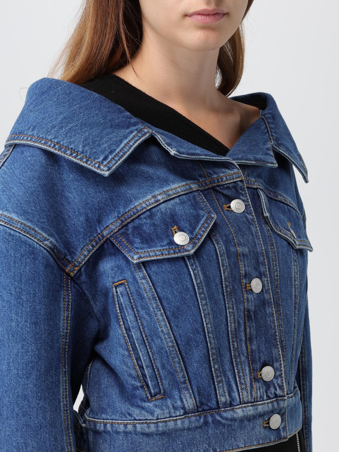 ジャケット ALEXANDER MCQUEEN Women Jackets 752781QMACG 4164 Blue ALEXANDER MCQUEEN: denim jacket - Blue | Alexander McQueen