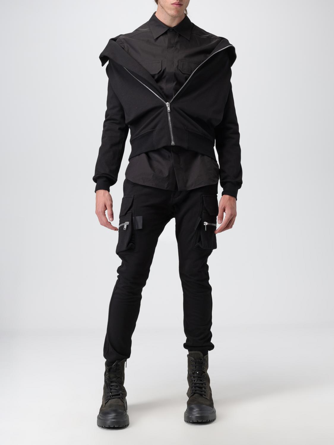 RICK OWENS CAMICIA: Camicia Rick Owens in popeline con tasche, Nero - Img 2