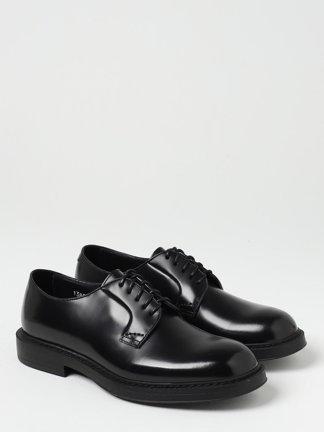 DOUCAL'S SCARPE STRINGATE: Derby Doucal's in pelle lucida, Nero - Img 2