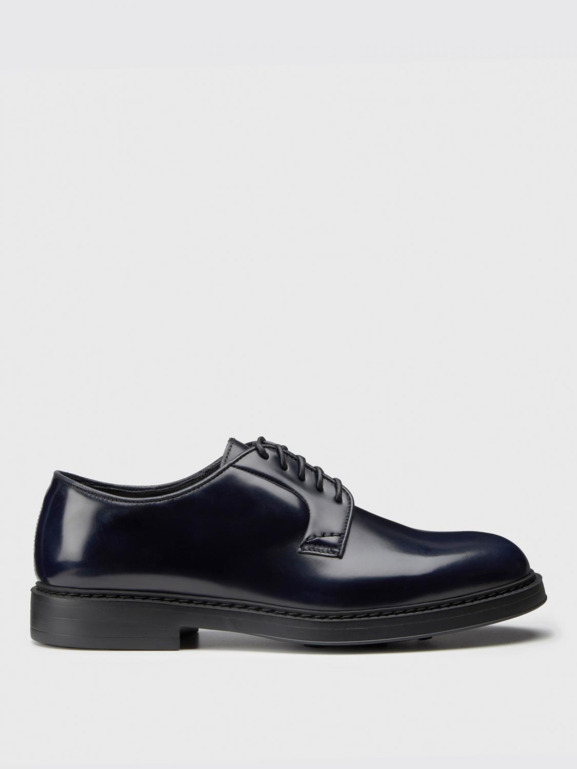 DOUCAL'S SCARPE STRINGATE: Derby Doucal's in pelle lucida, Blue - Img 1