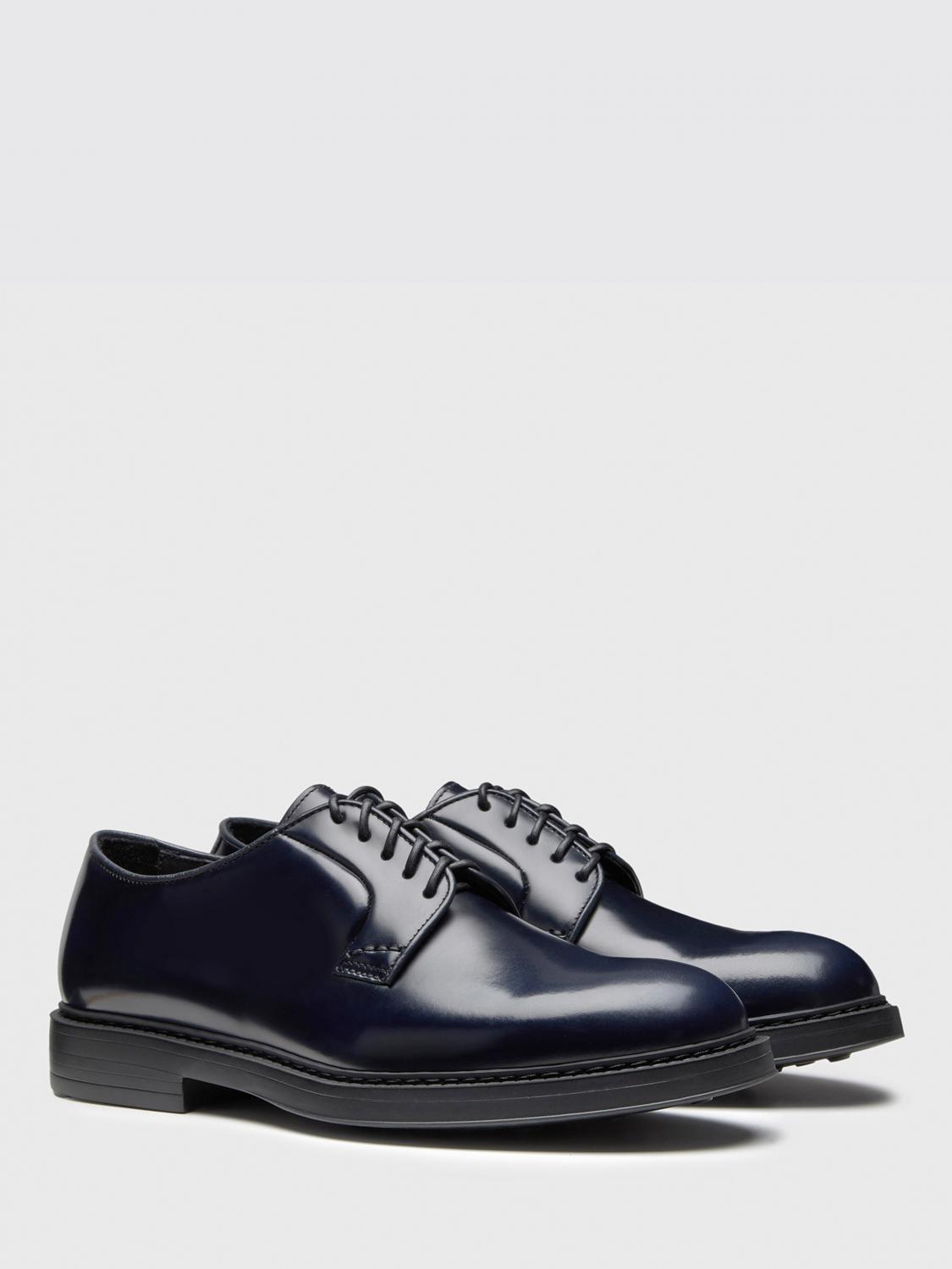 DOUCAL'S SCARPE STRINGATE: Derby Doucal's in pelle lucida, Blue - Img 2