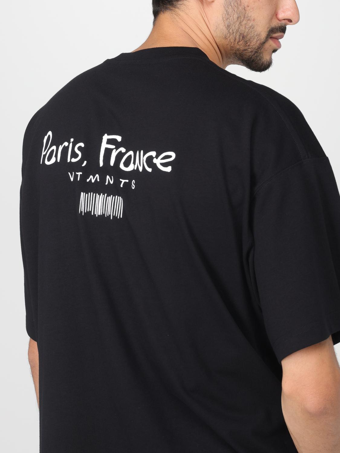 VTMNTS: T-shirt men - Black | Vtmnts t-shirt VL18TR700B