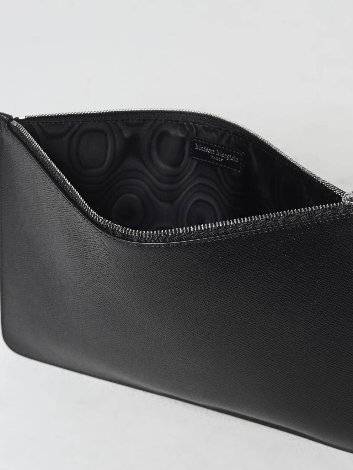 Maison Margiela pouch in grained leather - Black | SA1TT0001P4745