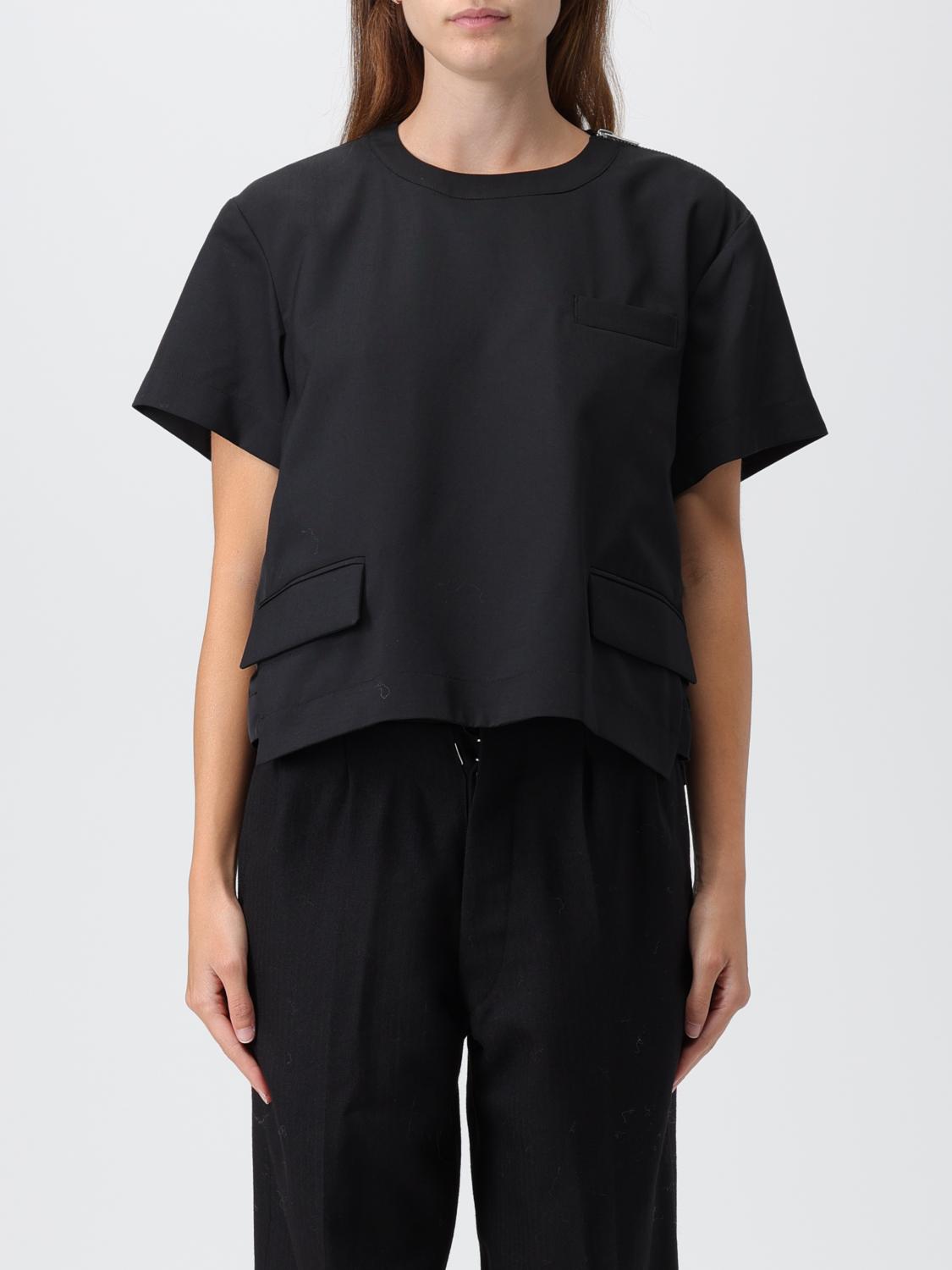 Sacai Tシャツ レディース - ブラック | 06759 | GIGLIO.COM