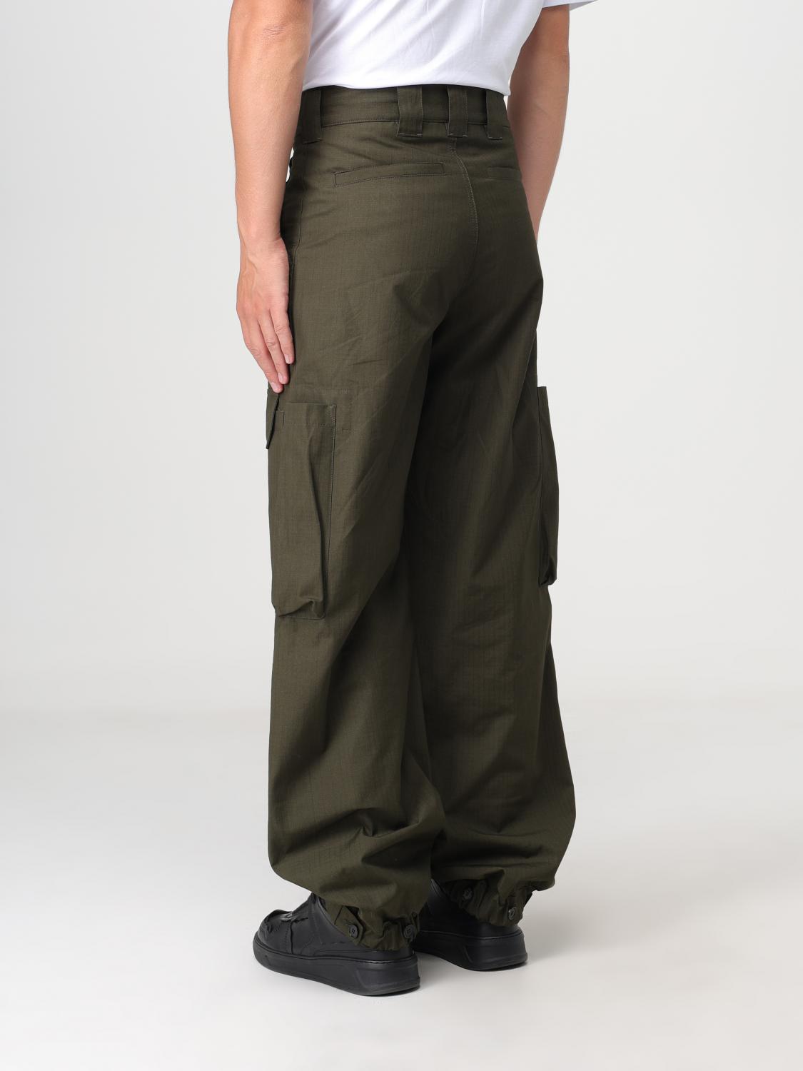 MSGM PANTS: MSGM cotton pants, Green - Img 3