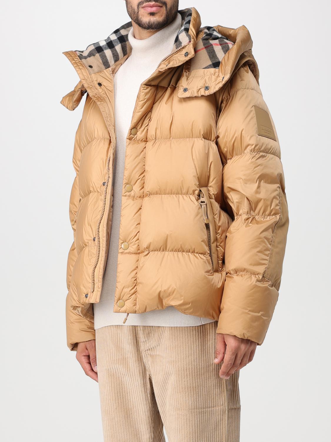 ジャケット・アウター Burberry Brit Beige Down Jacket Size S Burberry Short Down Jacket in Flax Sand Check | FWRD