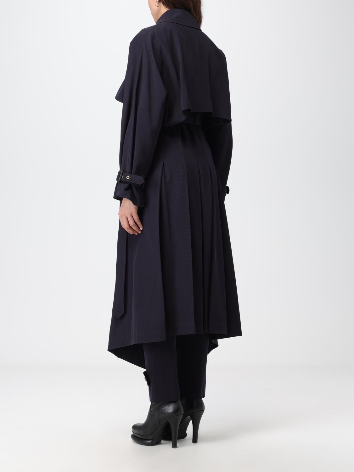 MCQUEEN：コート レディース - ブルー | GIGLIO.COMオンラインの