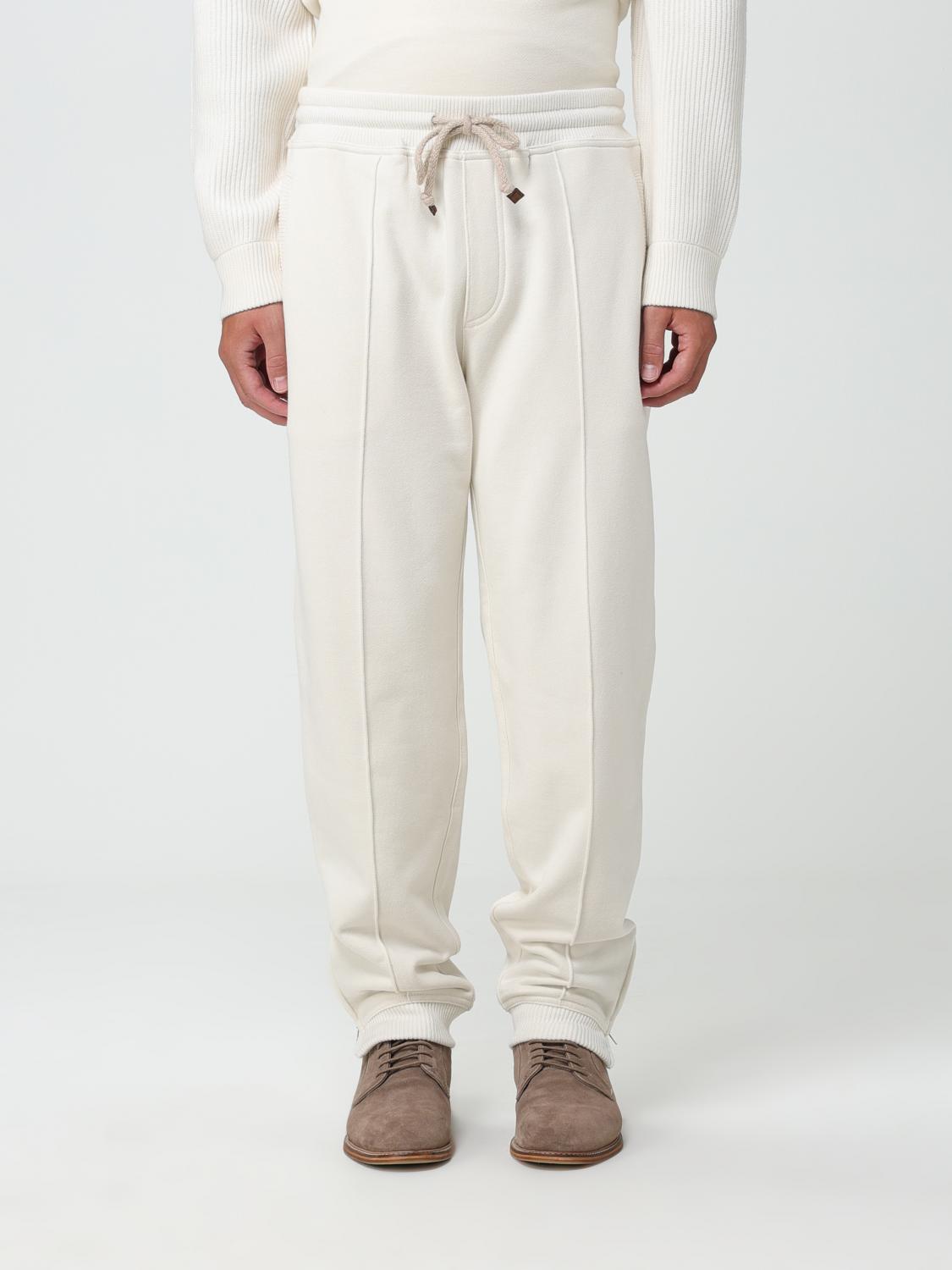 BRUNELLO CUCINELLI TROUSERS: Trousers men Brunello Cucinelli, Beige - Img 1