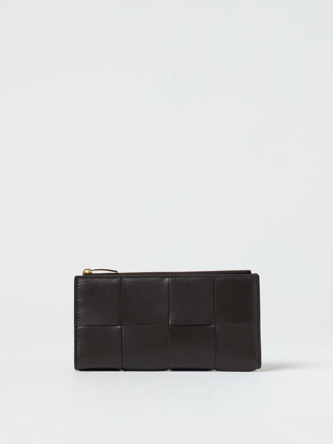 BOTTEGA VENETA: woven nappa wallet - Brown | Bottega Veneta