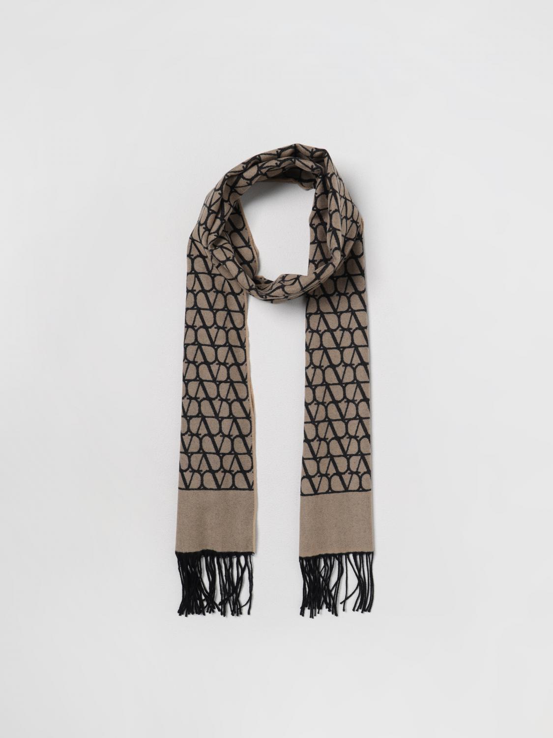 VALENTINO GARAVANI SCARF: Valentino Garavani Toile Iconographe wool and cashmere scarf, Beige - Img 2