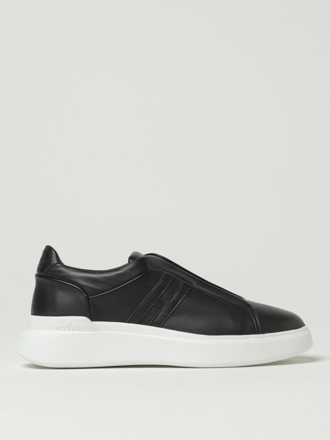 HOGAN SNEAKERS: Hogan H580 Slip On leather sneakers, Black - Img 1