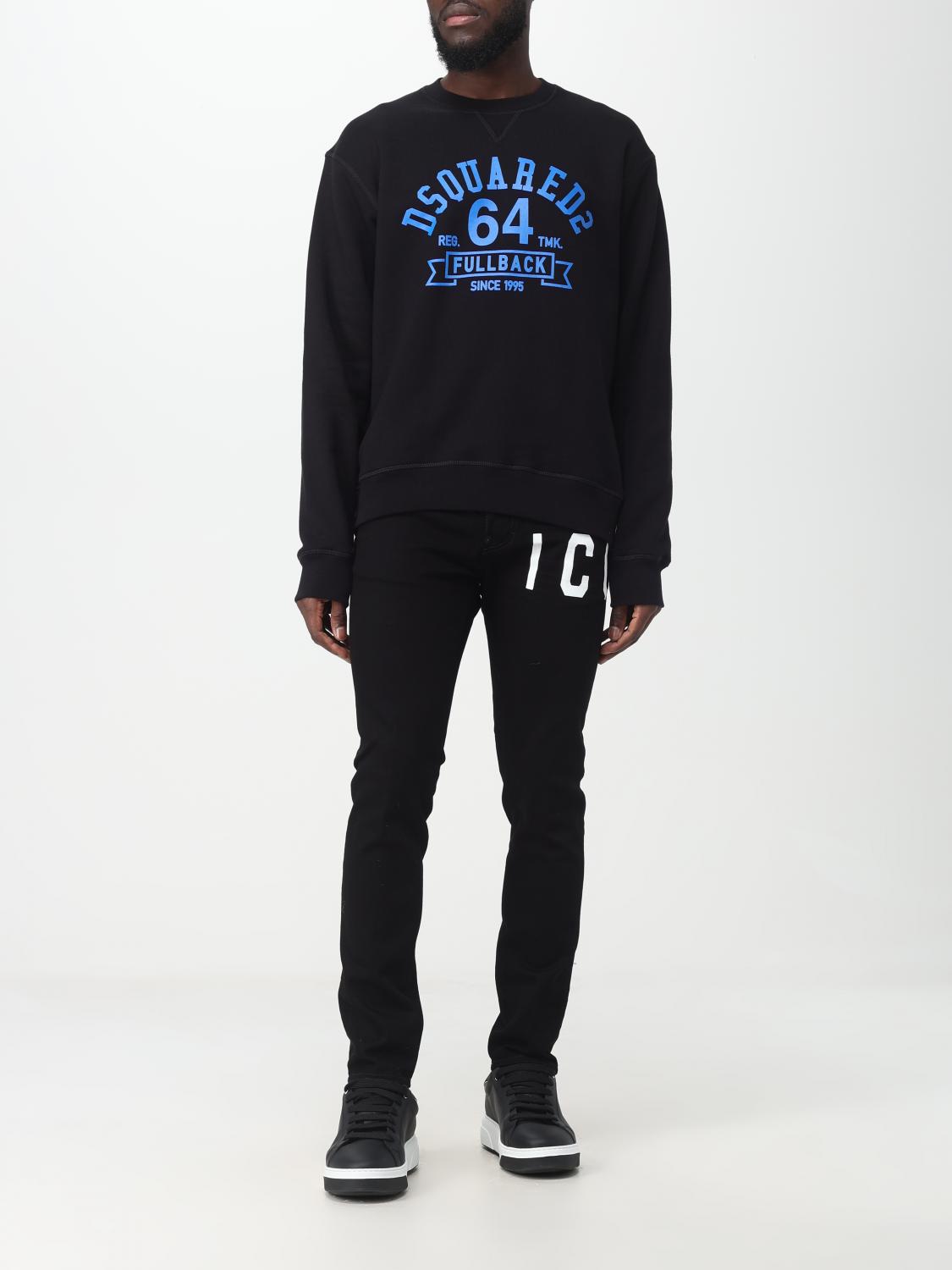 DSQUARED2 SWEATSHIRT: Pullover herren Dsquared2, Schwarz - Img 2