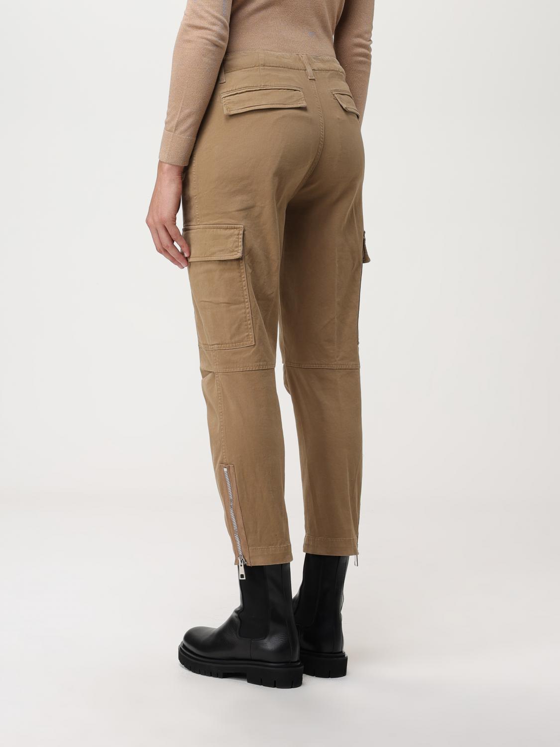 DONDUP PANTALONI: Pantalone cargo Dondup aderente in cotone stretch, Beige - Img 2