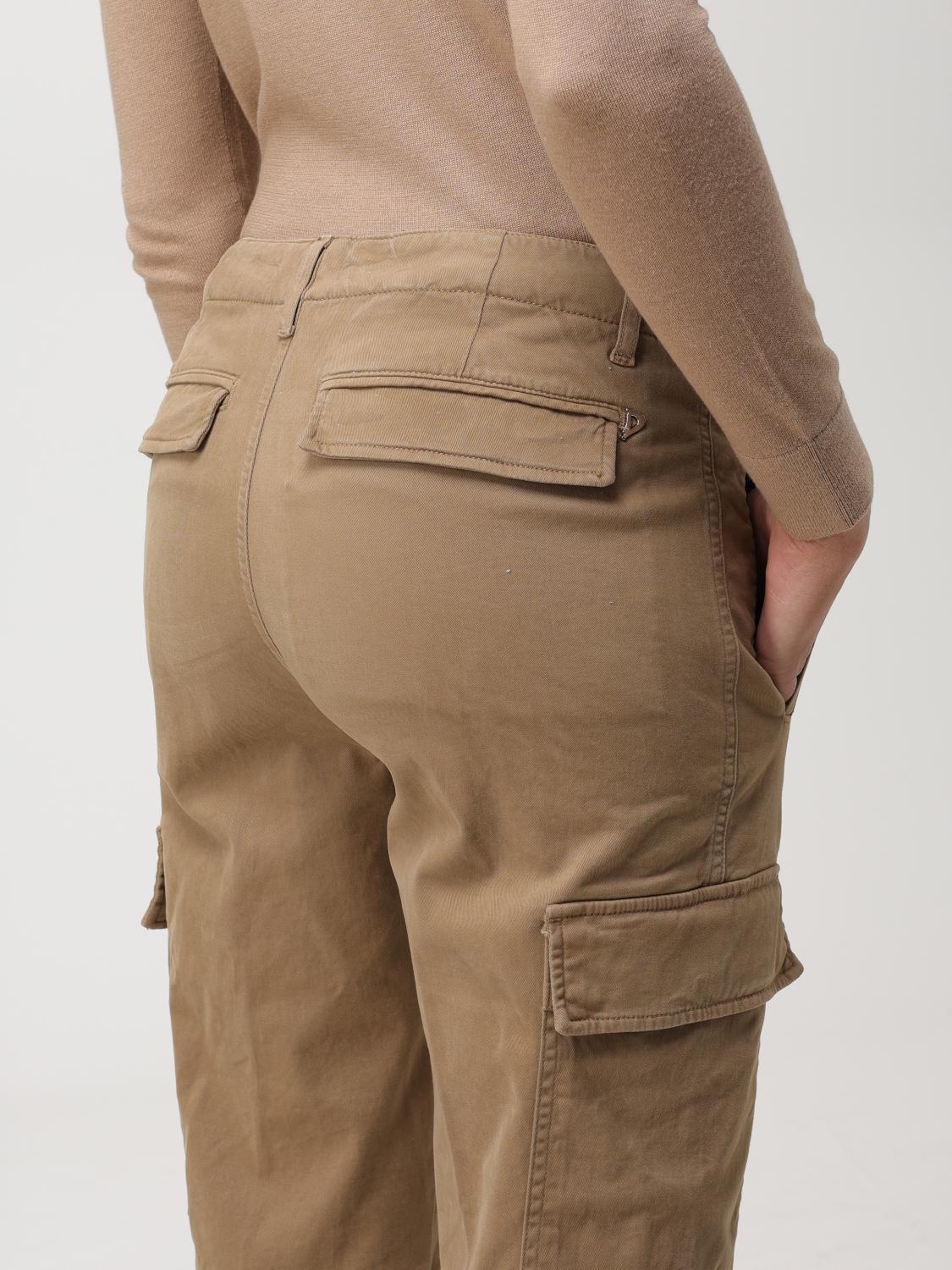 DONDUP PANTALONI: Pantalone cargo Dondup aderente in cotone stretch, Beige - Img 3