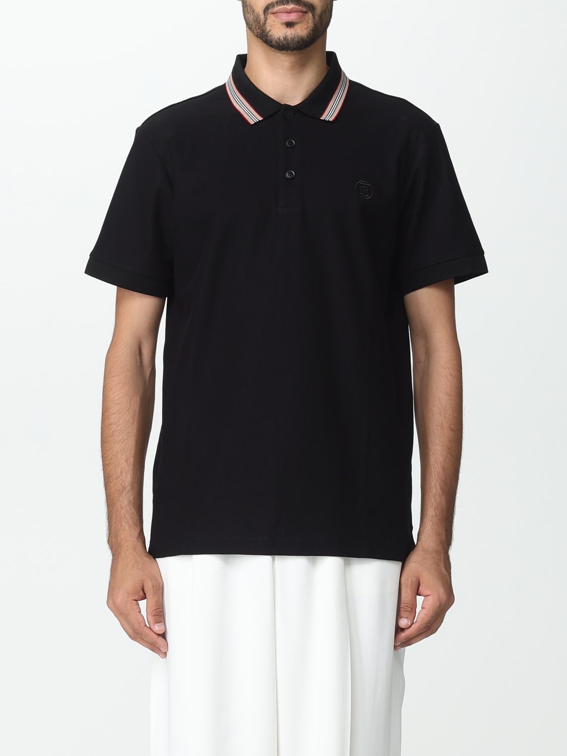 Burberry cotton piqué polo shirt - Black | 8053773 | GIGLIO.COM