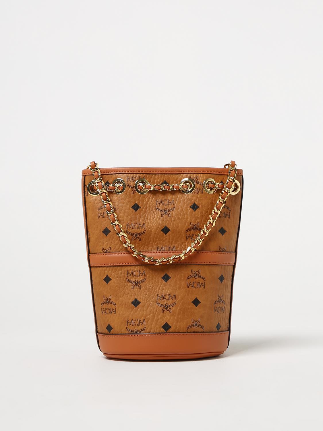 バックパック・リュック MCM Woman Backpack Camel MWKDATA01 CO Mcm Outlet: Shoulder bag woman - Camel | Mcm backpack