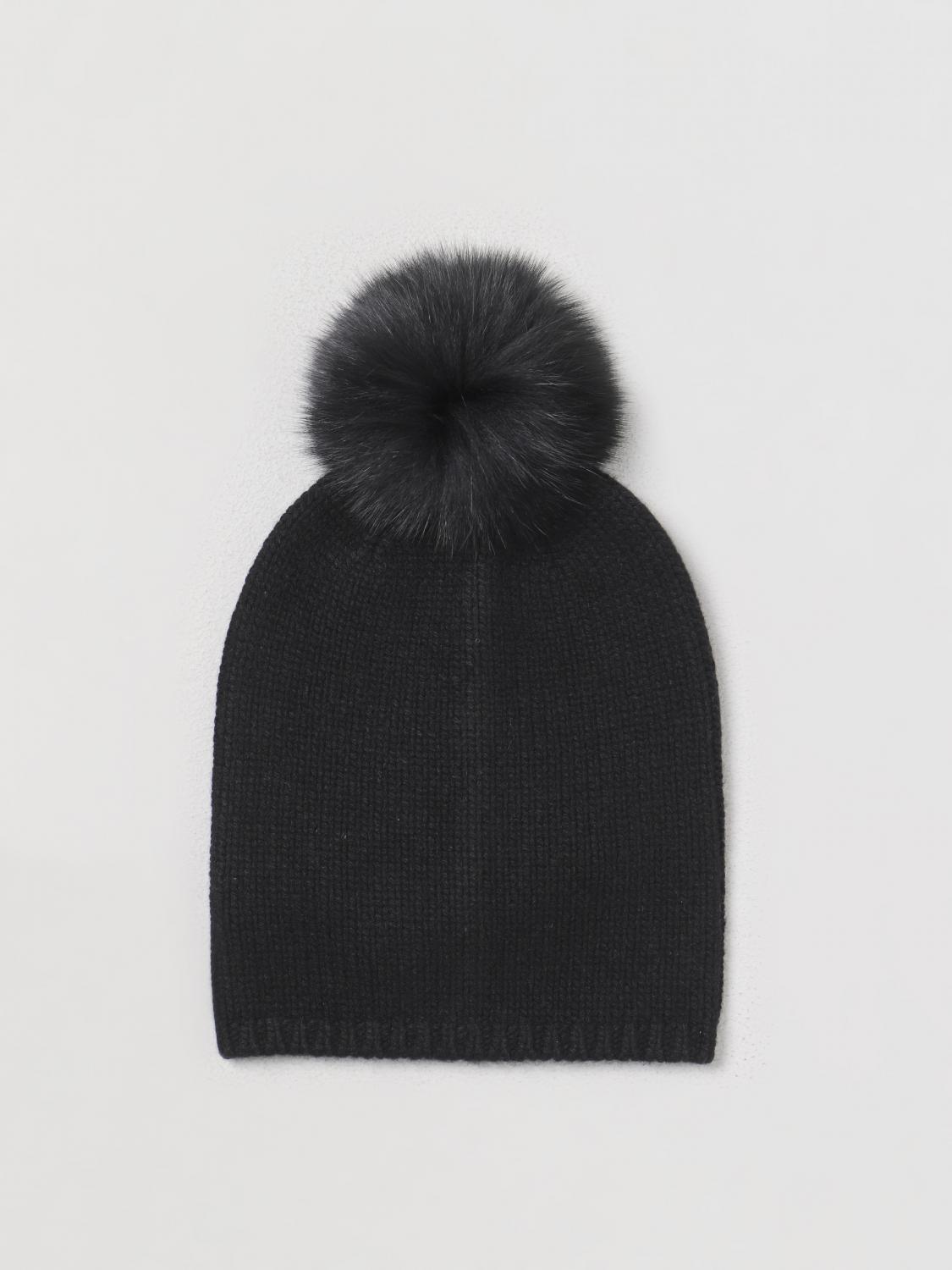 MAX MARA CAPPELLO: Cappello Max Mara in cashmere con pompon, Nero - Img 1