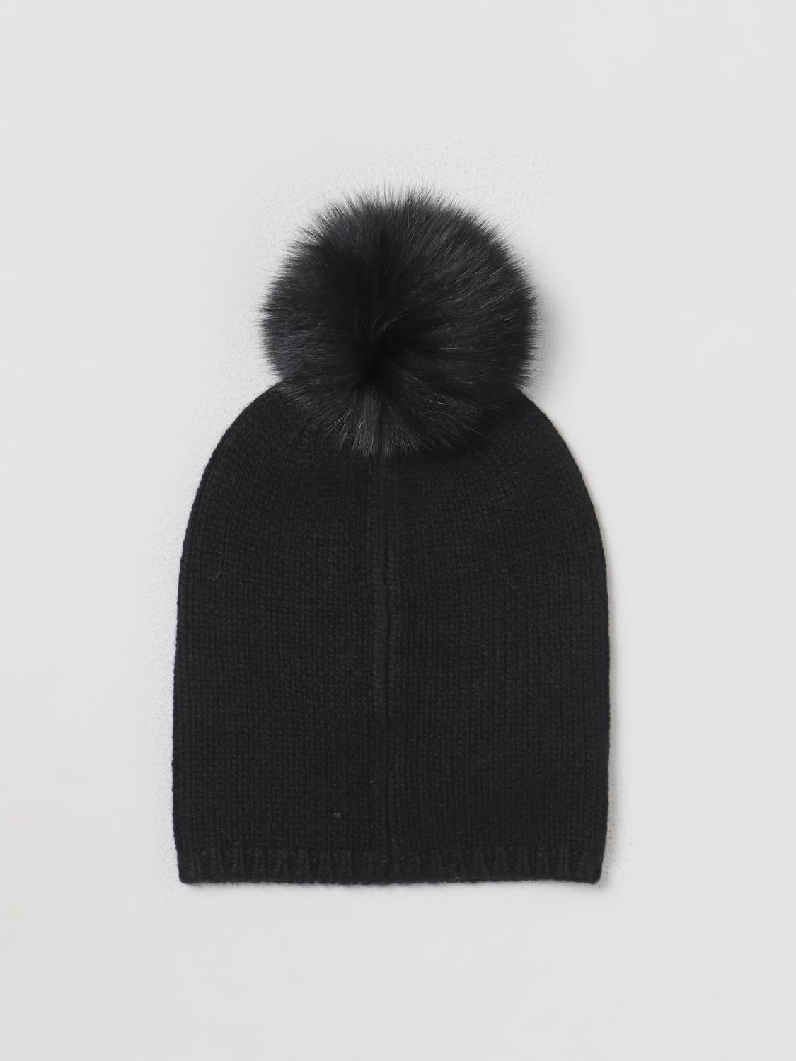 MAX MARA CAPPELLO: Cappello Max Mara in cashmere con pompon, Nero - Img 2