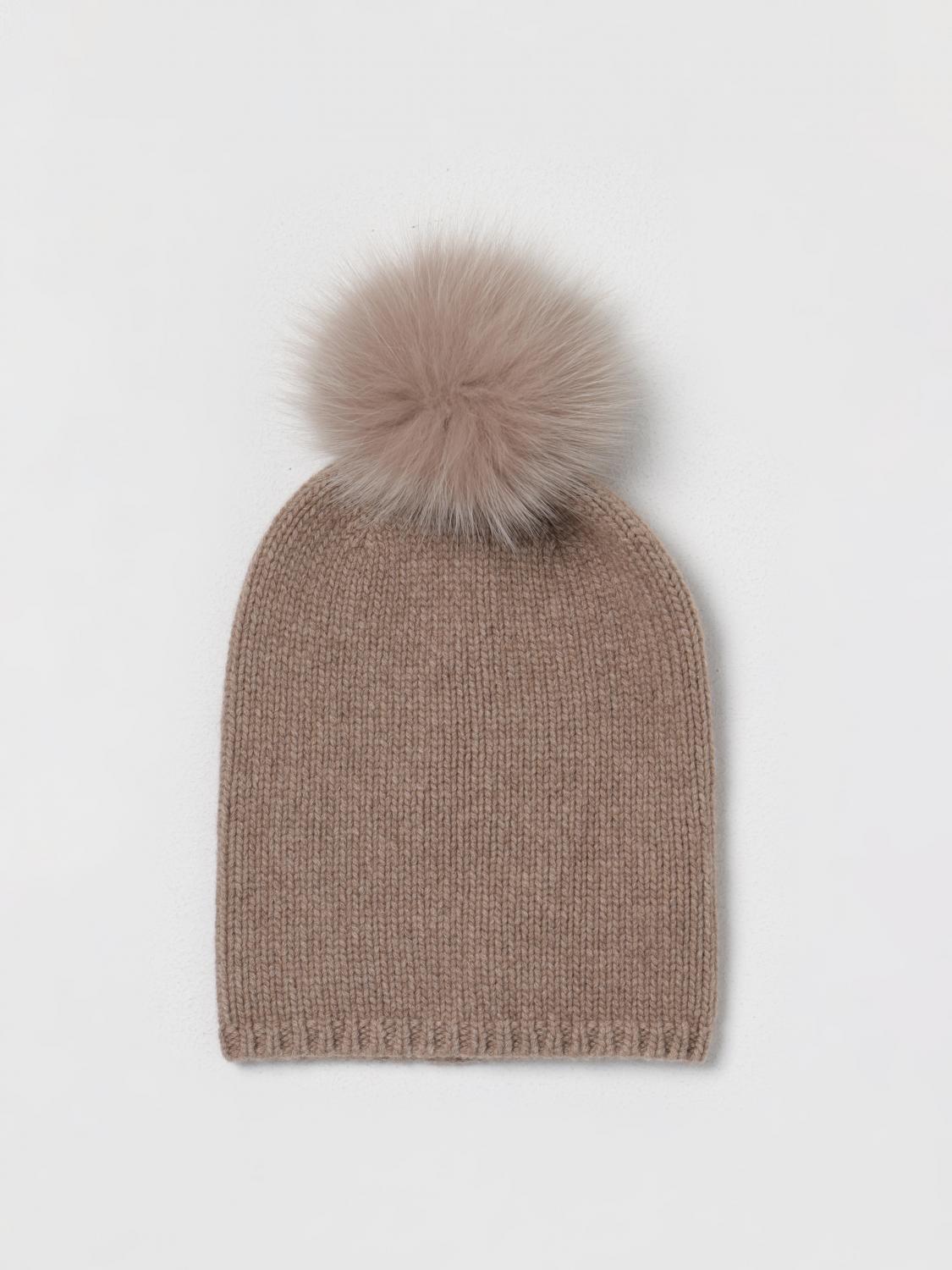 MAX MARA CAPPELLO: Cappello Max Mara in cashmere con pompon, Naturale - Img 1