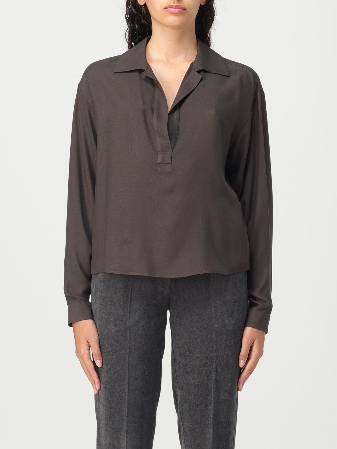 ALYSI TOP: Hemdbluse damen Alysi, Braun - Img 1