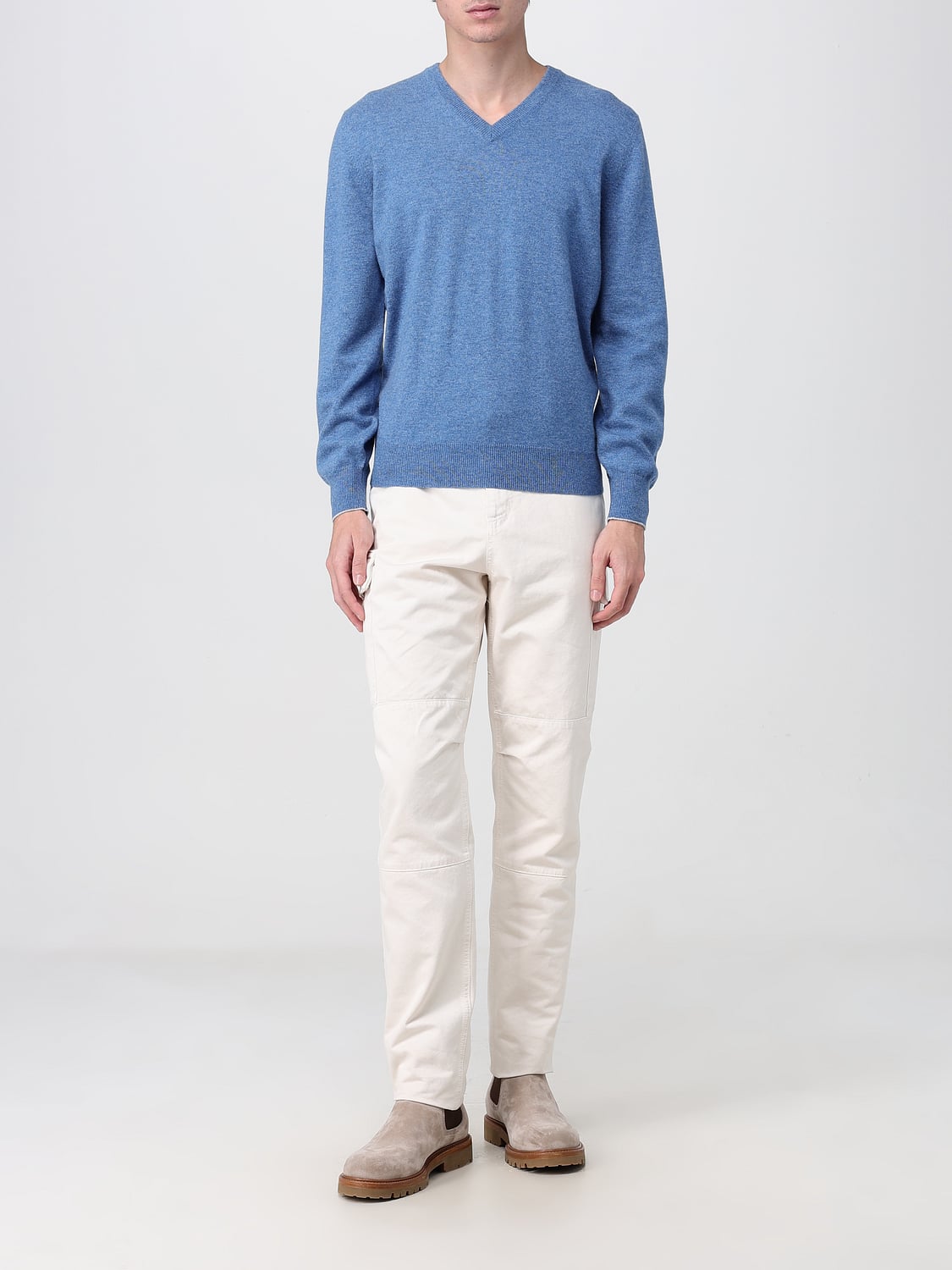 BRUNELLO CUCINELLI セーター: セーター メンズ Brunello Cucinelli, ブルー - Img 2