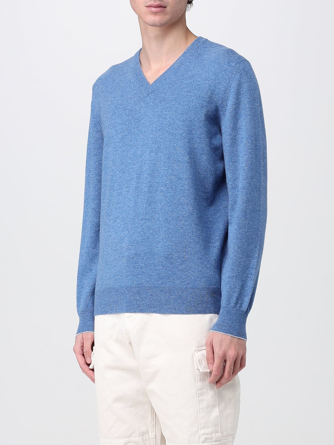 BRUNELLO CUCINELLI セーター: セーター メンズ Brunello Cucinelli, ブルー - Img 4