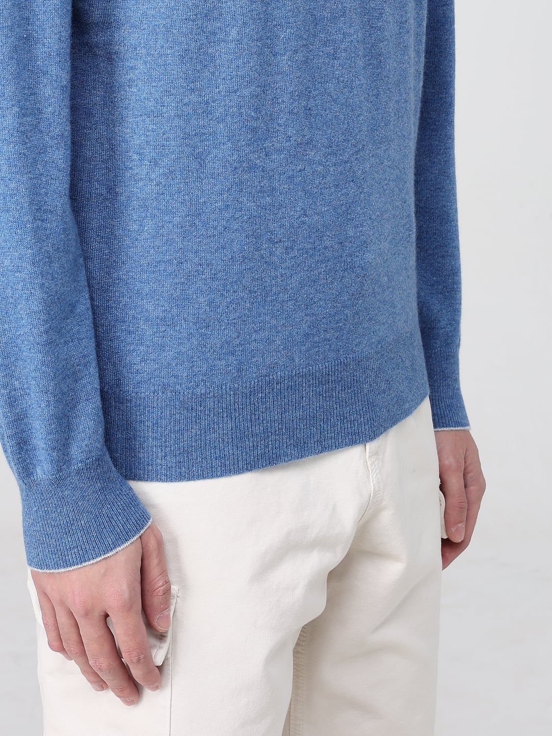 BRUNELLO CUCINELLI セーター: セーター メンズ Brunello Cucinelli, ブルー - Img 5