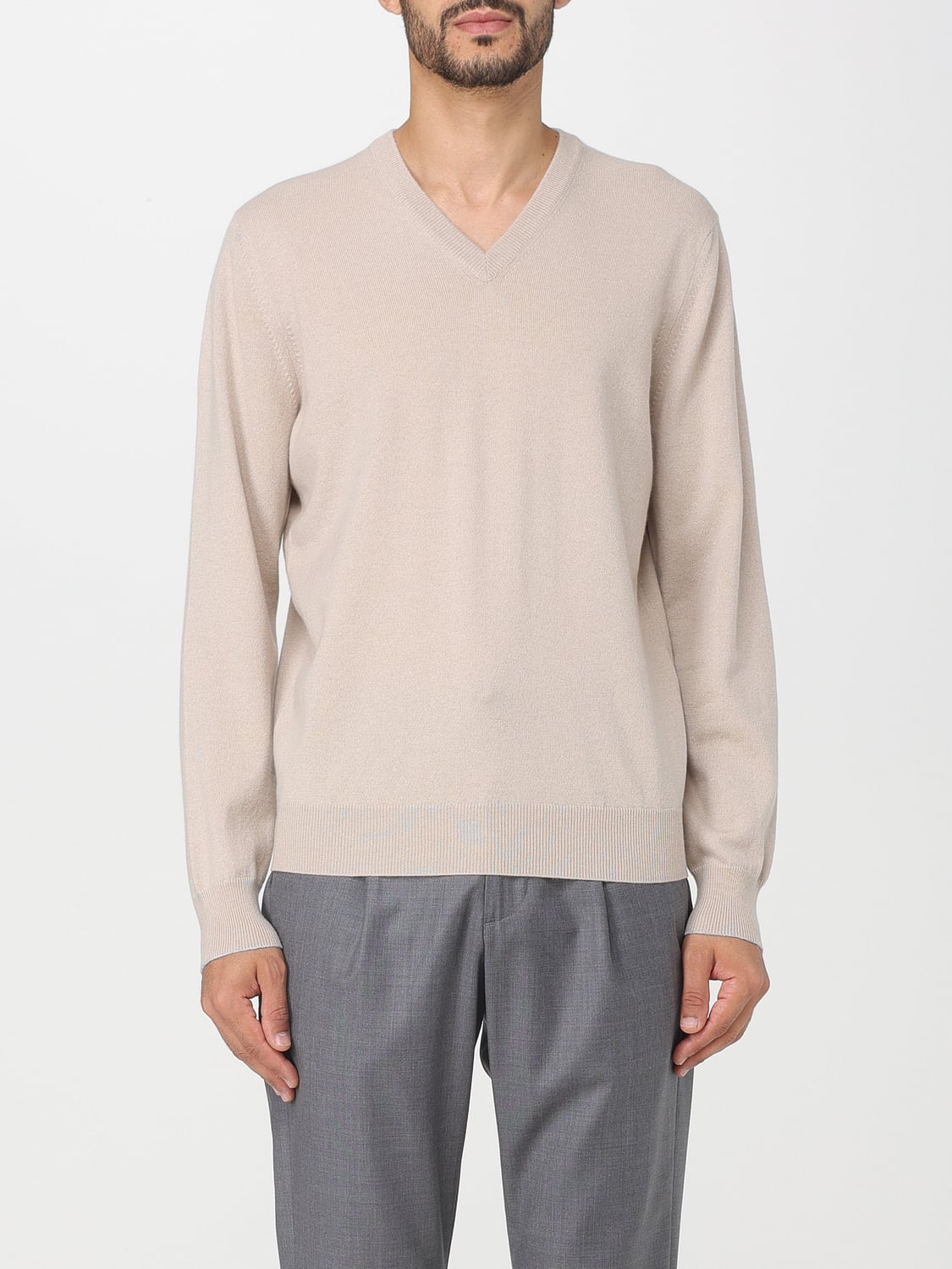 BRUNELLO CUCINELLI SWEATER: Sweater men Brunello Cucinelli, Beige - Img 1