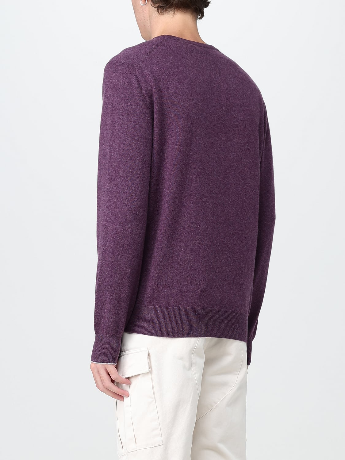 BRUNELLO CUCINELLI PULLOVER: Pullover herren Brunello Cucinelli, Pflaume - Img 3