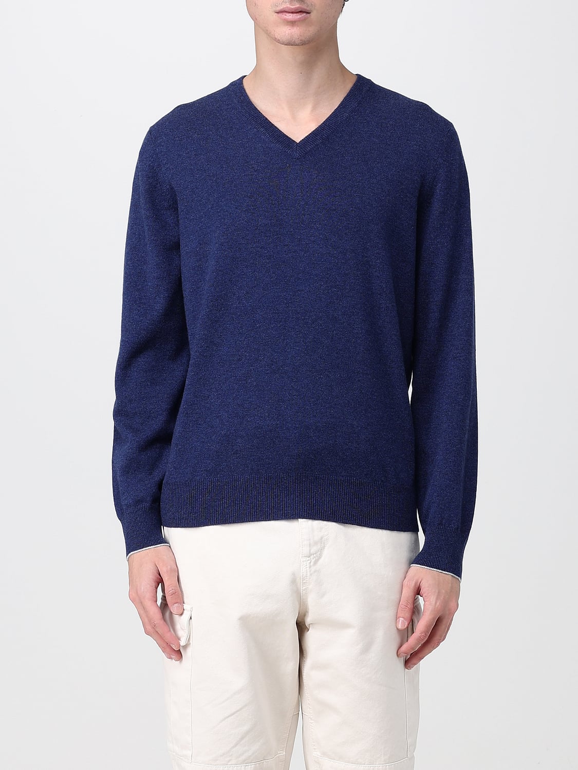 BRUNELLO CUCINELLI PULLOVER: Pullover herren Brunello Cucinelli, Blau 1 - Img 1