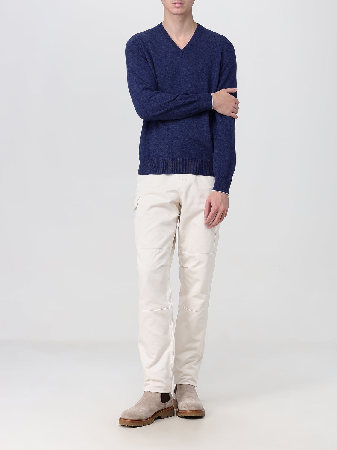 BRUNELLO CUCINELLI PULLOVER: Pullover herren Brunello Cucinelli, Blau 1 - Img 2