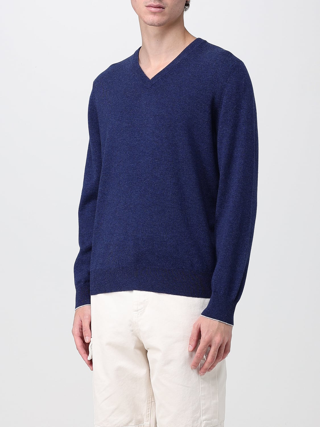 BRUNELLO CUCINELLI PULLOVER: Pullover herren Brunello Cucinelli, Blau 1 - Img 4
