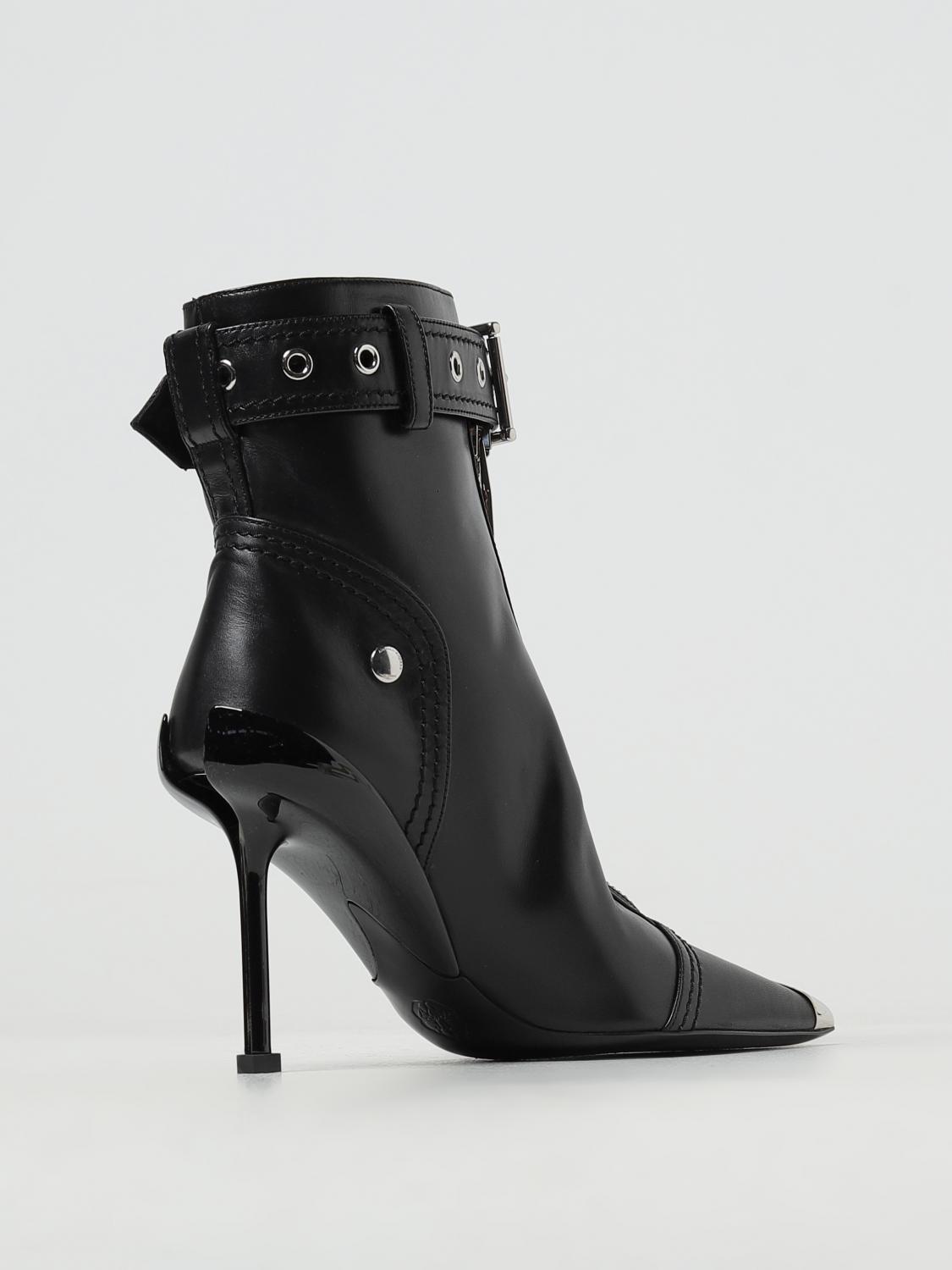 MCQUEEN BOTINES PLANOS: Botas mujer McQueen, Negro - Img 3