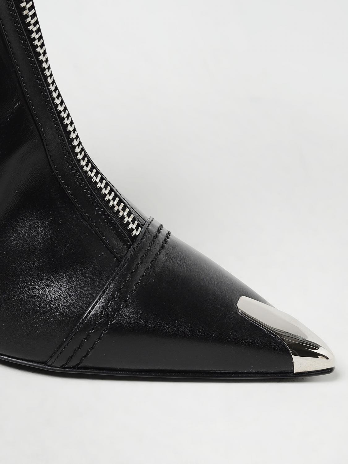 MCQUEEN BOTINES PLANOS: Botas mujer McQueen, Negro - Img 4