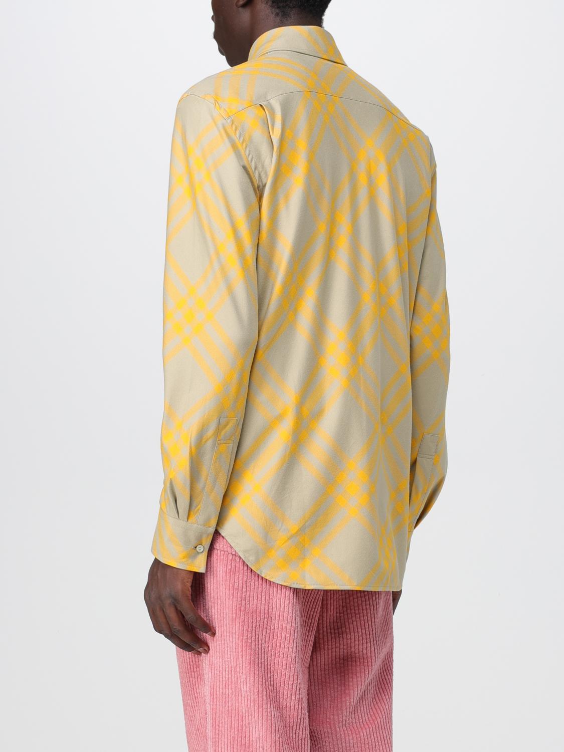 BURBERRY CAMICIA: Camicia Burberry in cotone check , Beige - Img 3